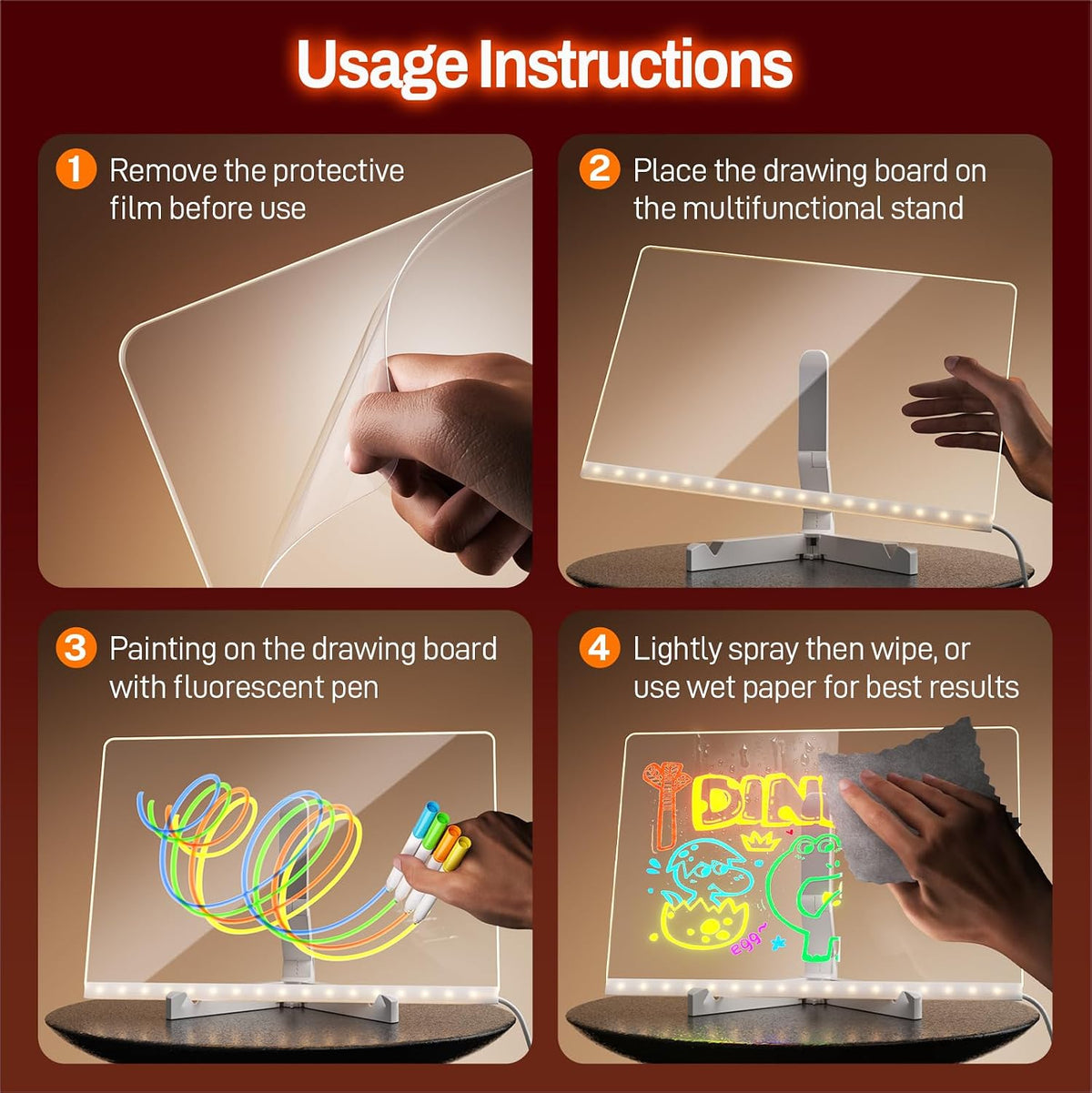 Light-Up Drawing Board for Kids
